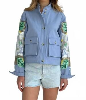 NEW ROSE AND ROSE blackthorn jacket in banker blue
